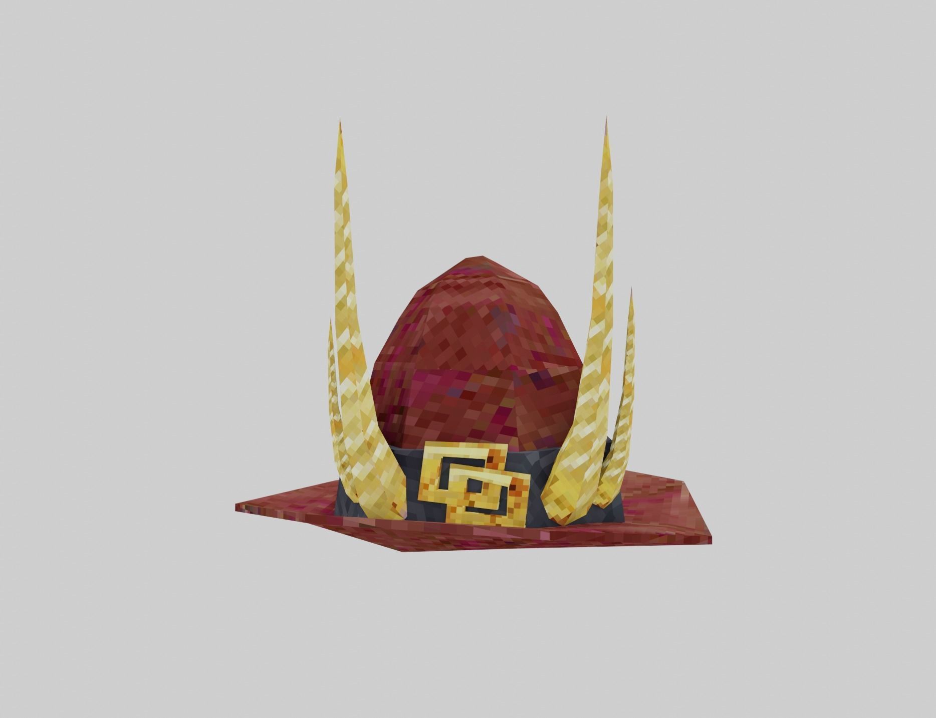 Witch hats small pack ps1 stile Low-poly 3D model_32