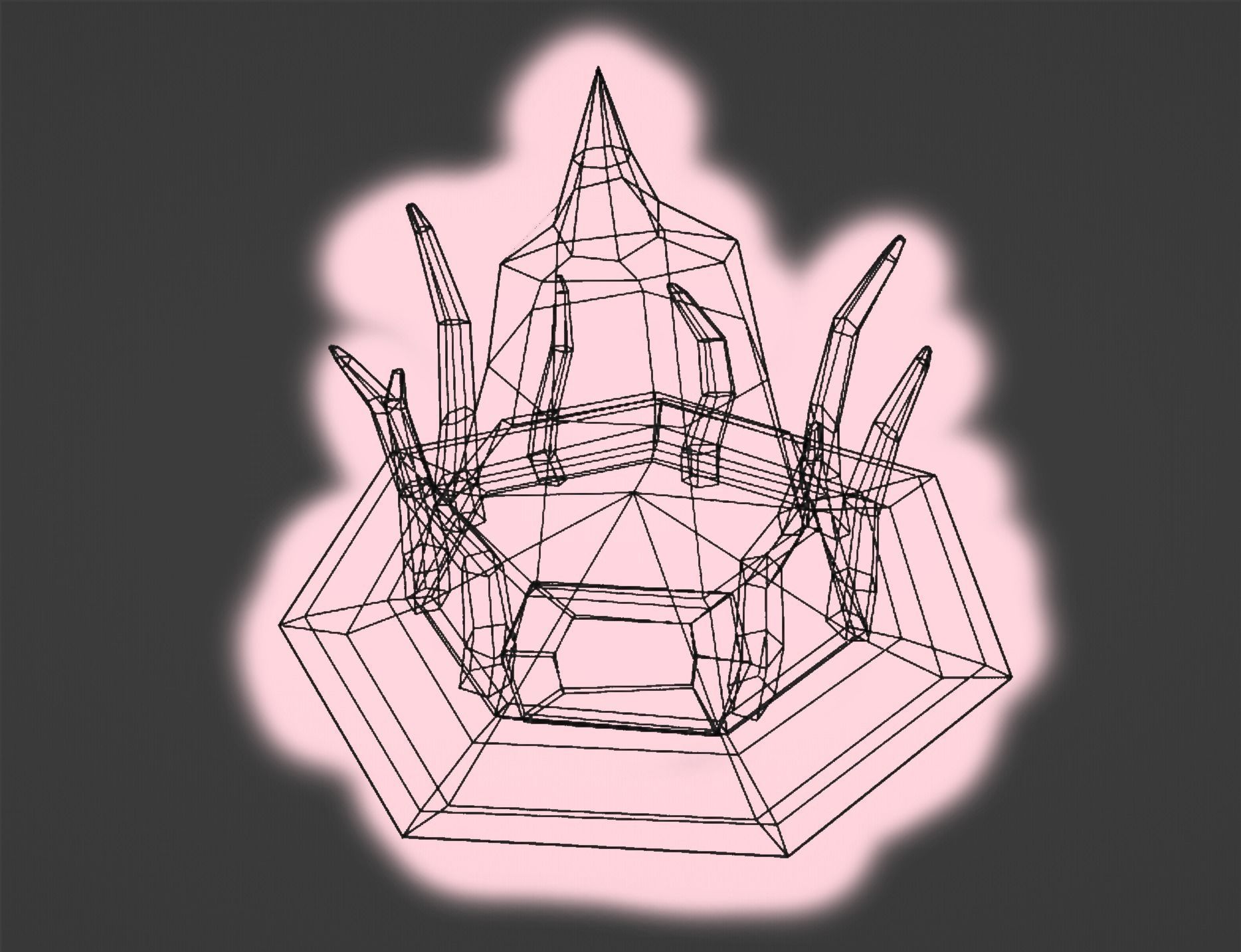 Witch hats small pack ps1 stile Low-poly 3D model_30