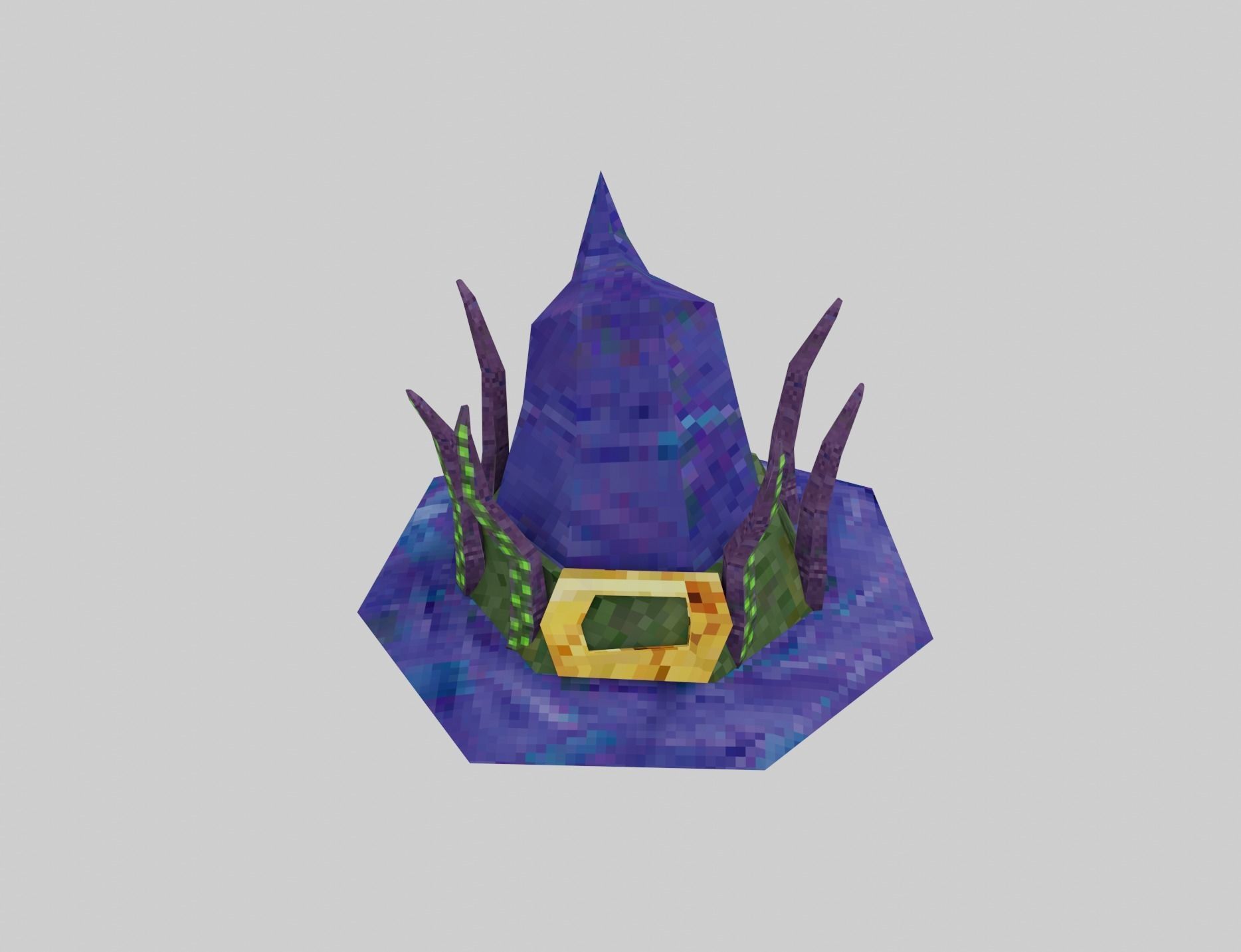 Witch hats small pack ps1 stile Low-poly 3D model_29