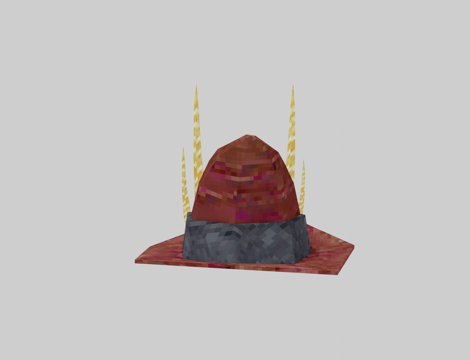 Witch hats small pack ps1 stile Low-poly 3D model_34