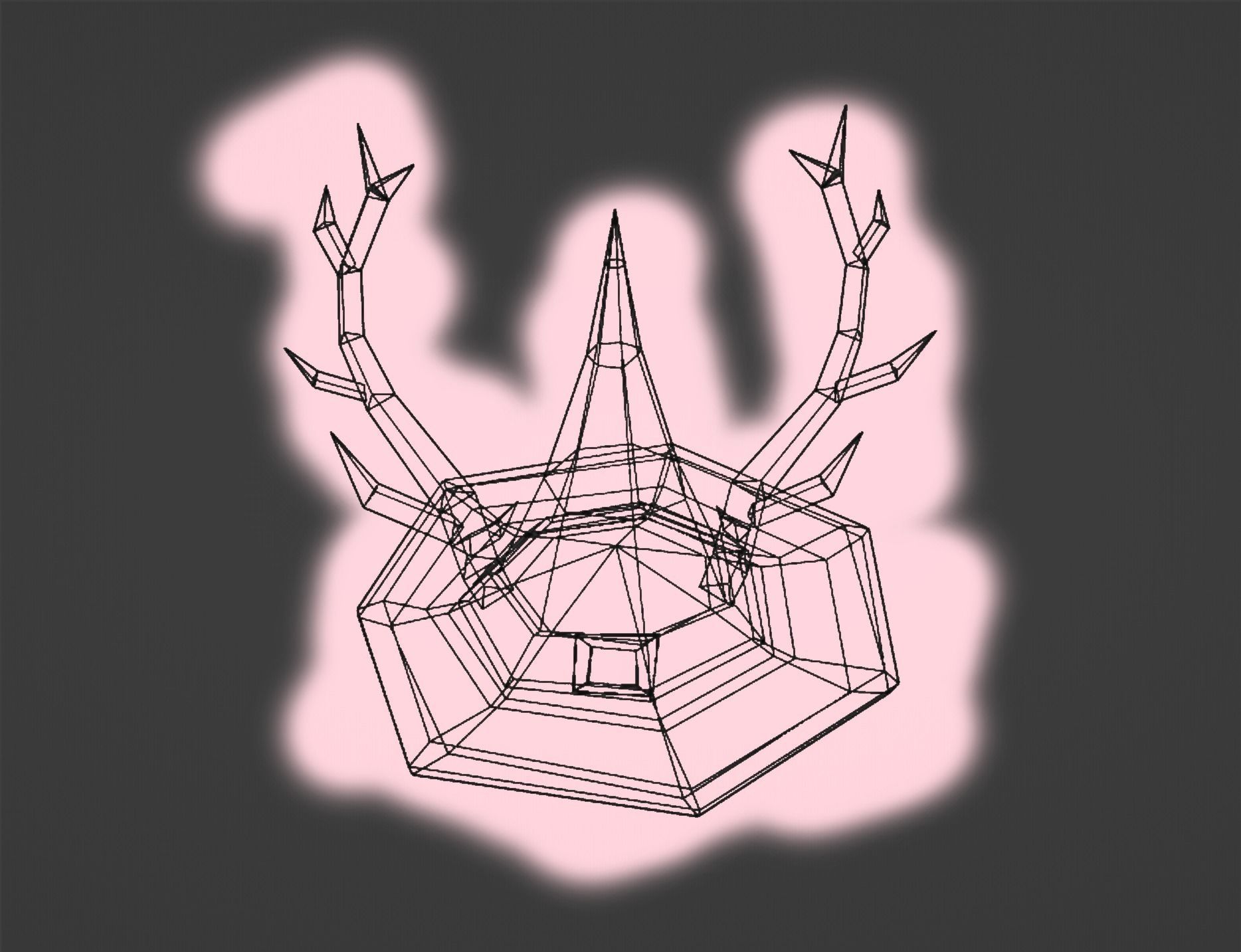 Witch hats small pack ps1 stile Low-poly 3D model_12