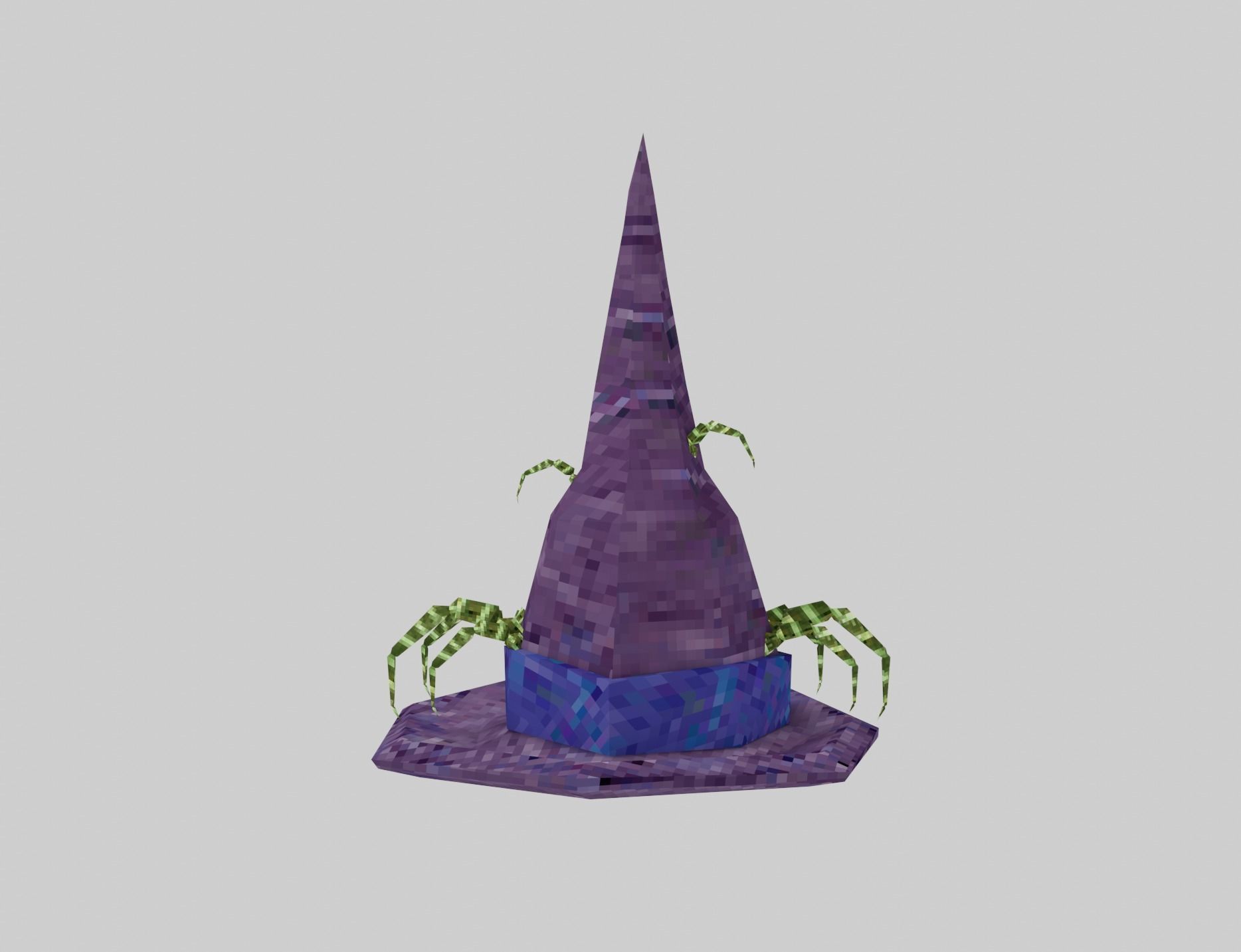 Witch hats small pack ps1 stile Low-poly 3D model_22