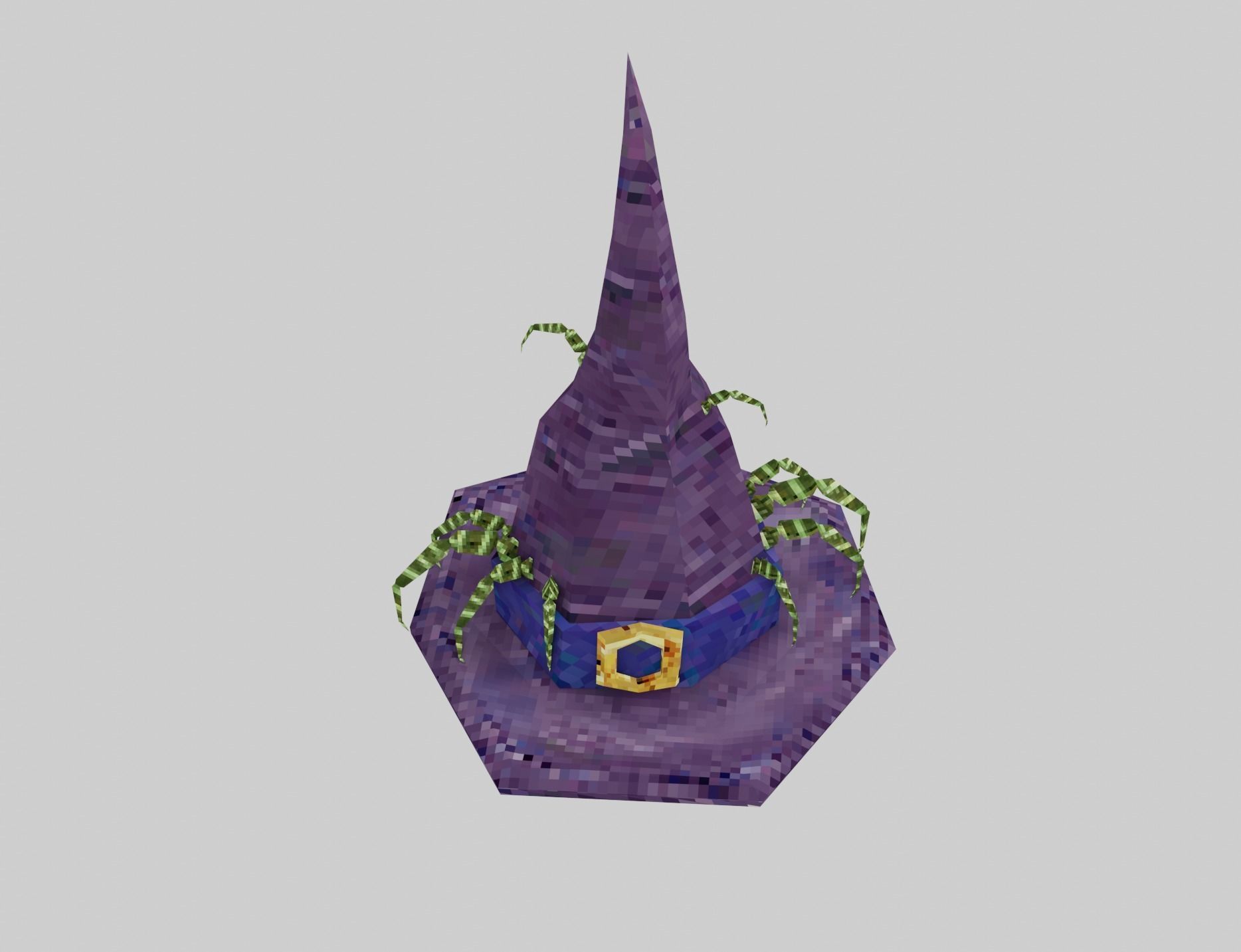 Witch hats small pack ps1 stile Low-poly 3D model_23