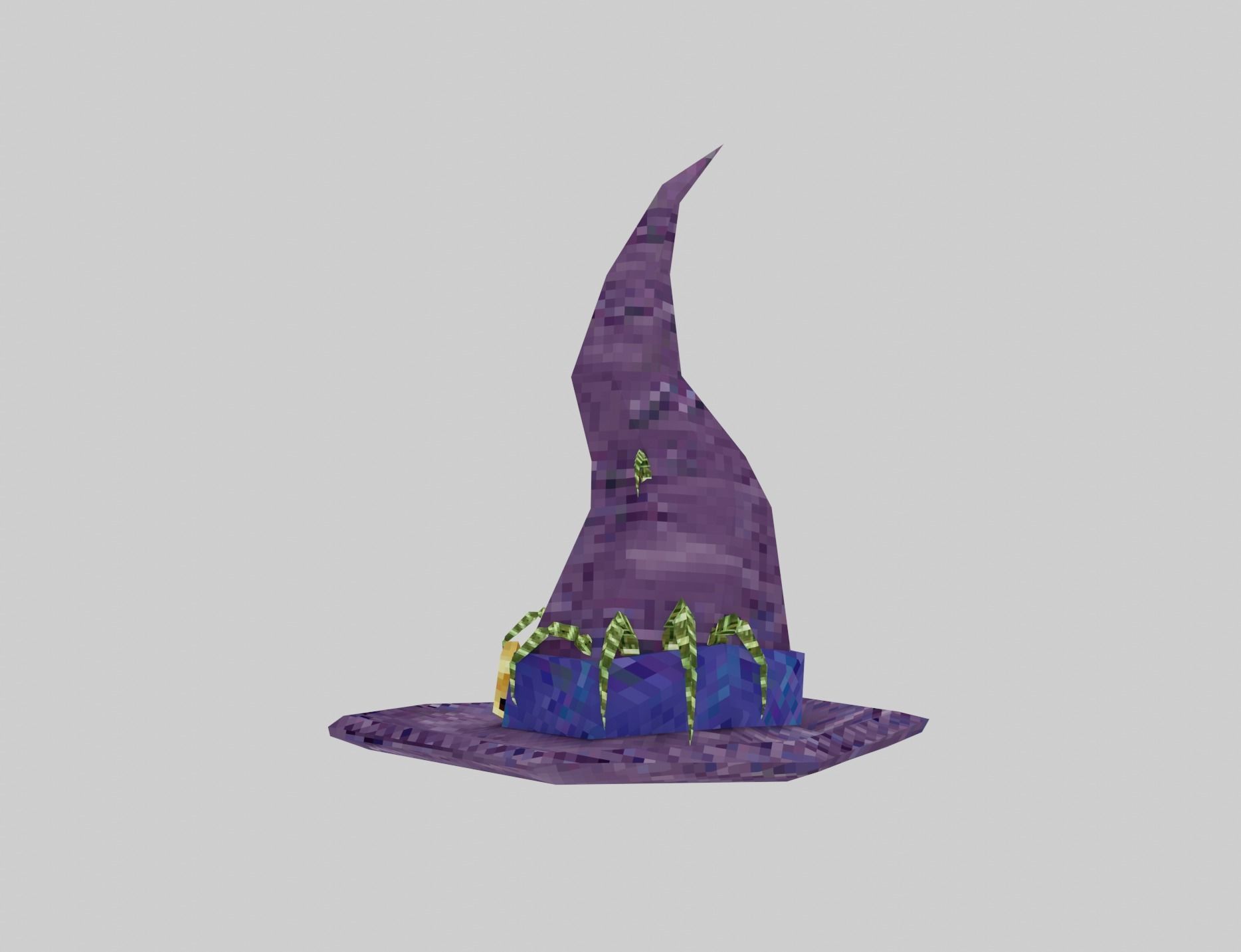 Witch hats small pack ps1 stile Low-poly 3D model_21