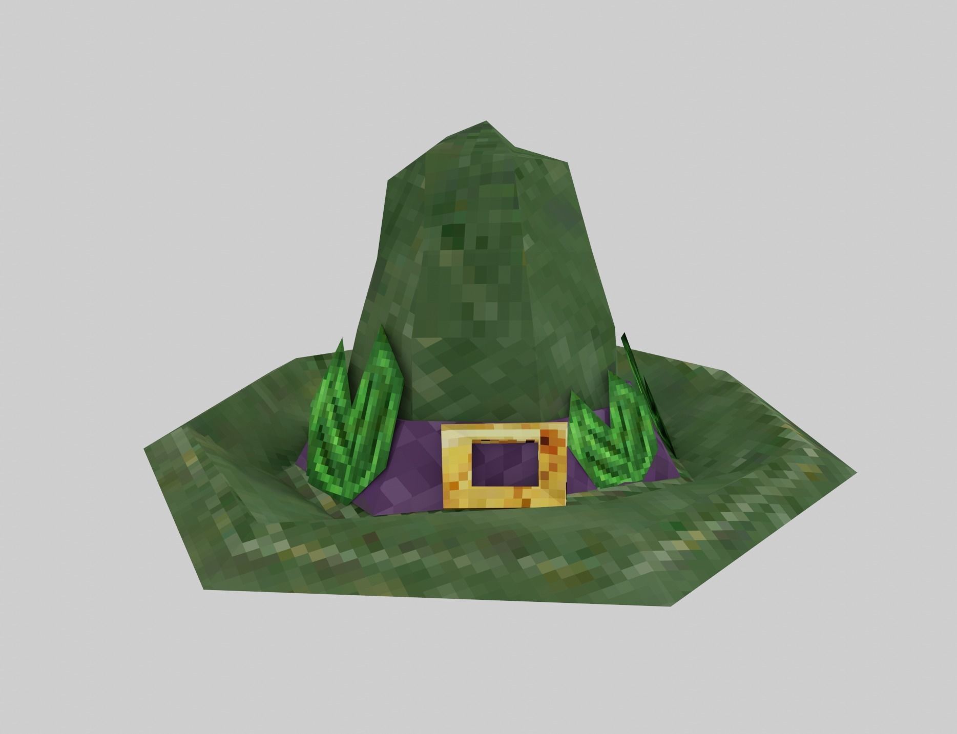 Witch hats small pack ps1 stile Low-poly 3D model_14