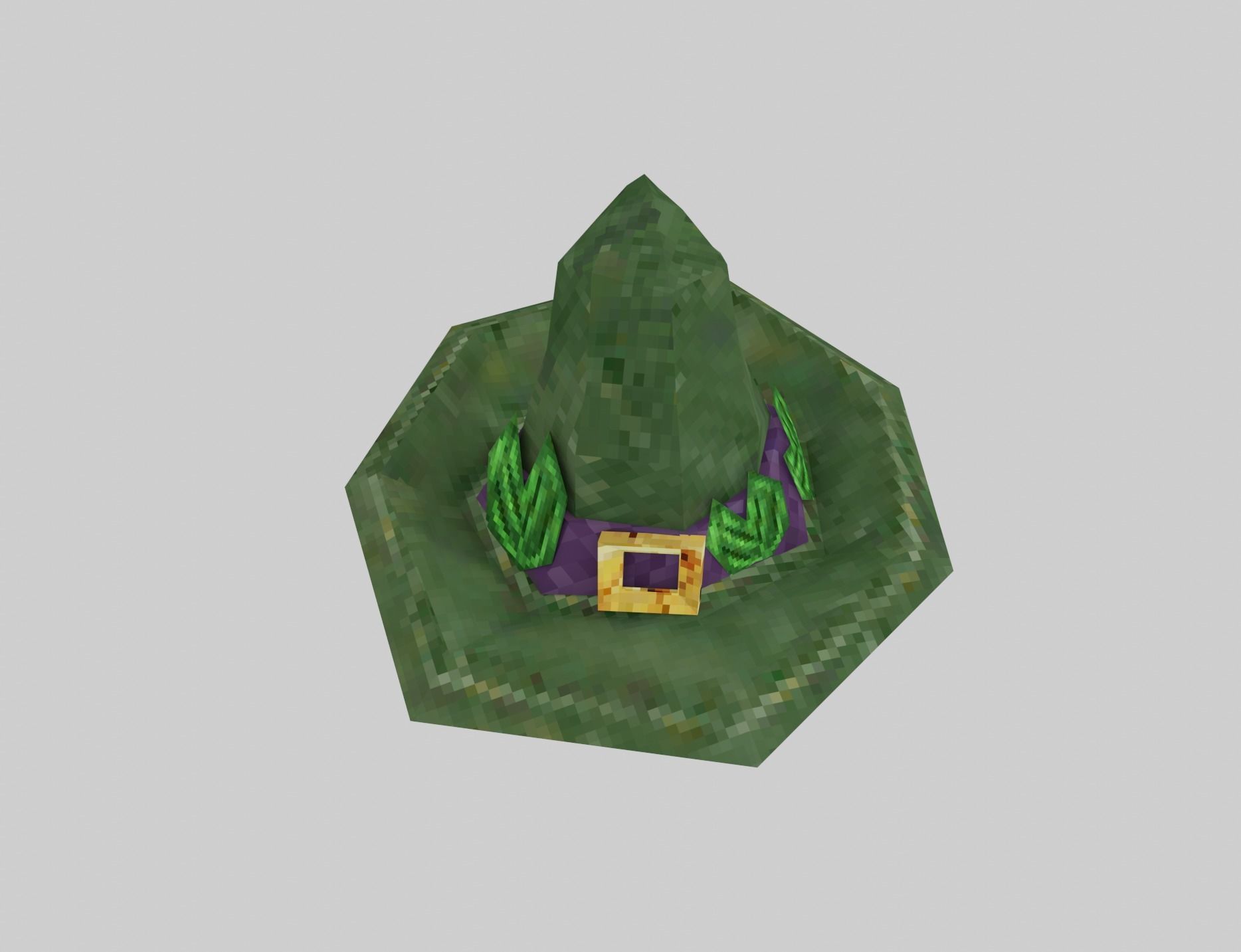 Witch hats small pack ps1 stile Low-poly 3D model_17