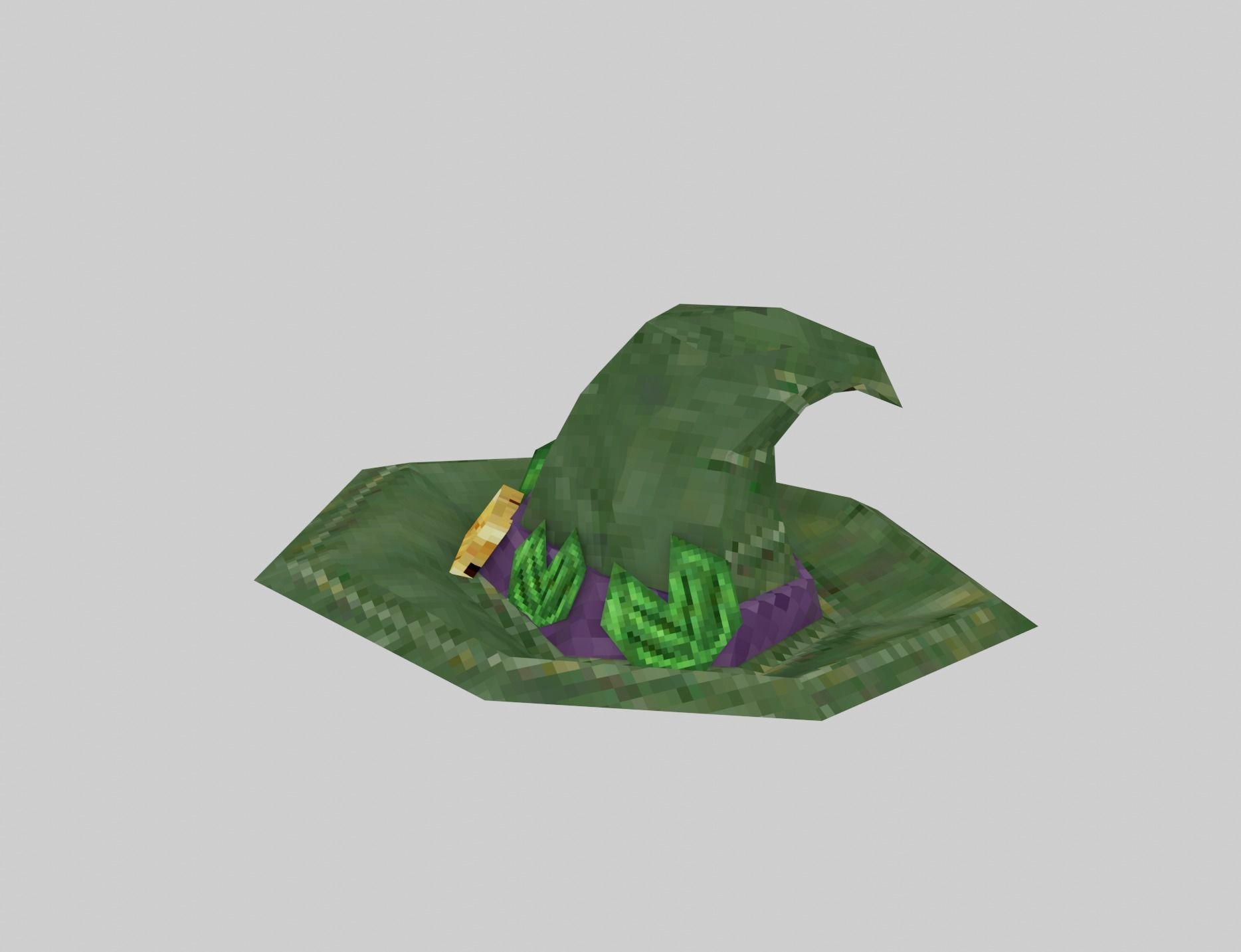 Witch hats small pack ps1 stile Low-poly 3D model_15