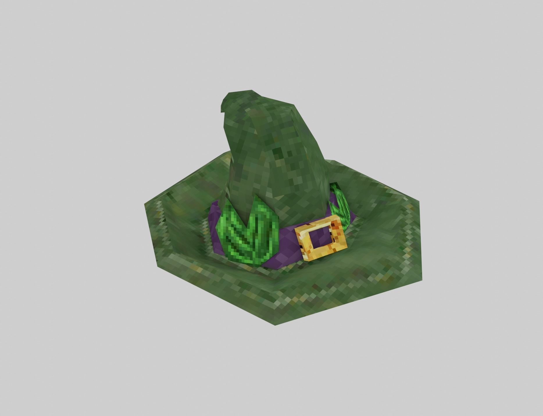 Witch hats small pack ps1 stile Low-poly 3D model_13