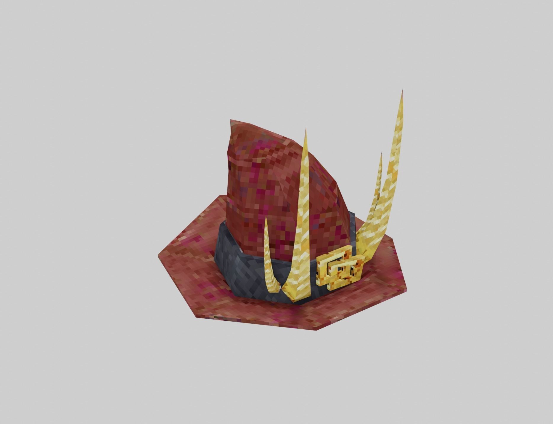 Witch hats small pack ps1 stile Low-poly 3D model_31
