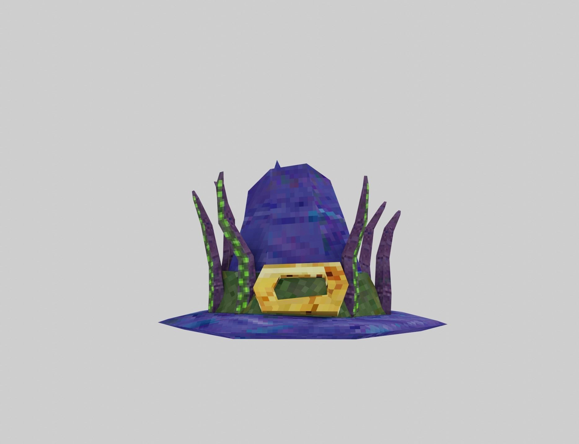 Witch hats small pack ps1 stile Low-poly 3D model_26