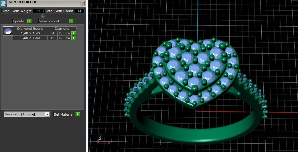 Heart ring Model 1527 3D print model_9