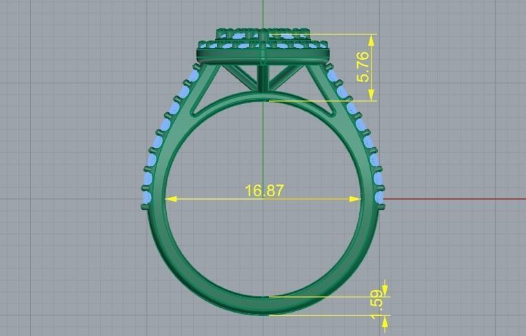 Heart ring Model 1527 3D print model_2