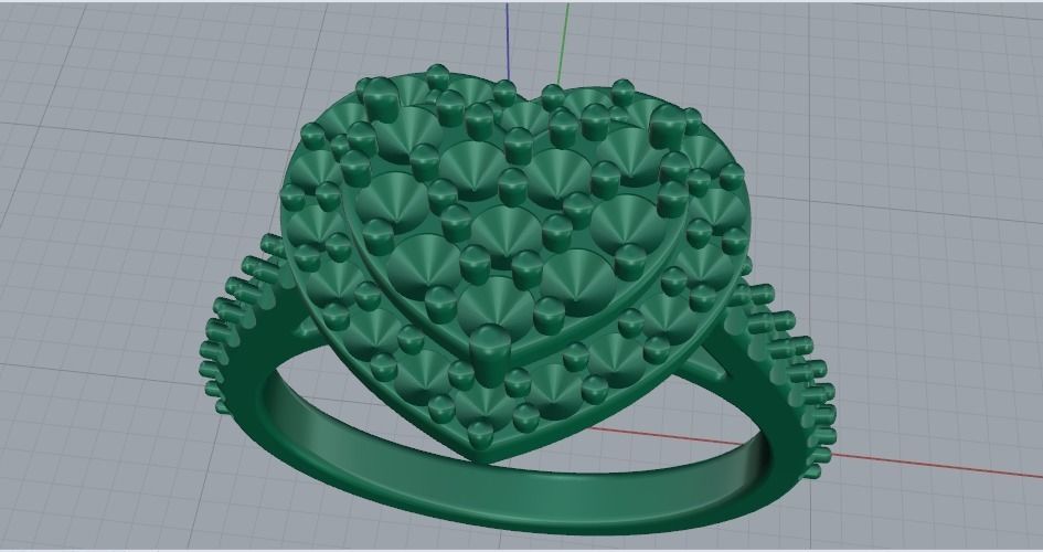 Heart ring Model 1527 3D print model_5