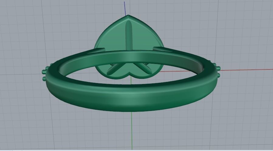 Heart ring Model 1527 3D print model_7