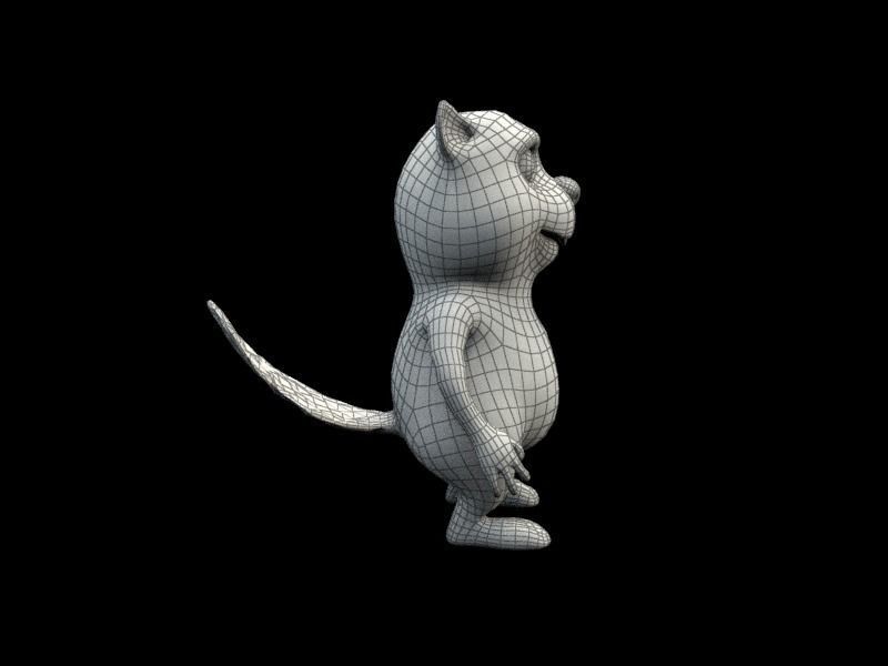 cartoon beaver Low-poly 3D model_12