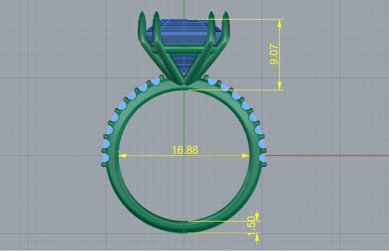 Soliter ring Model 1532 3D print model_4