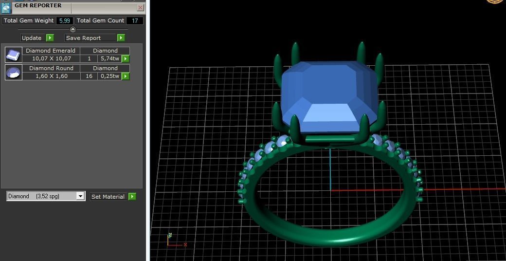 Soliter ring Model 1532 3D print model_3