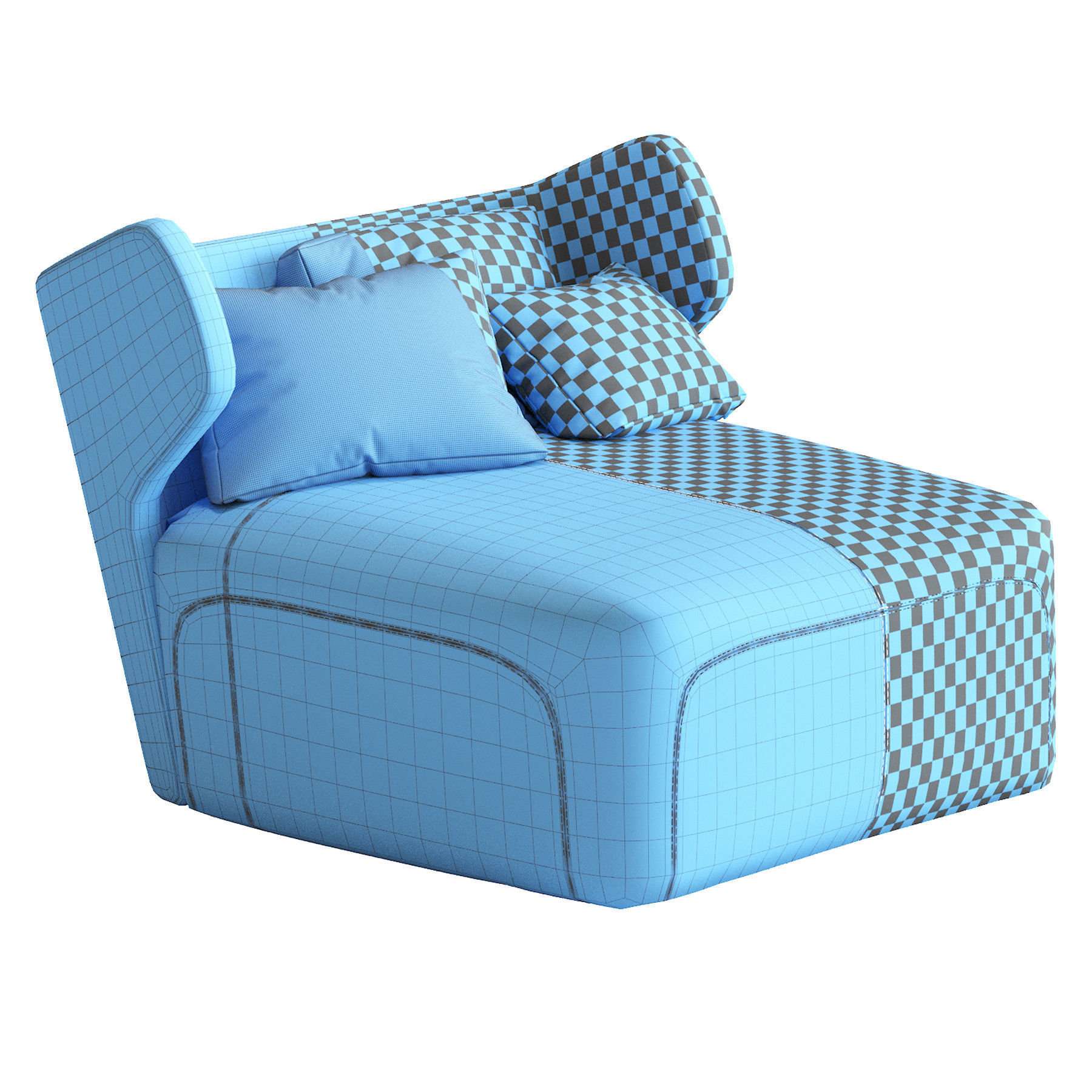 DC 100 Chaise Longue Ceccotti Collezioni 3D model_4