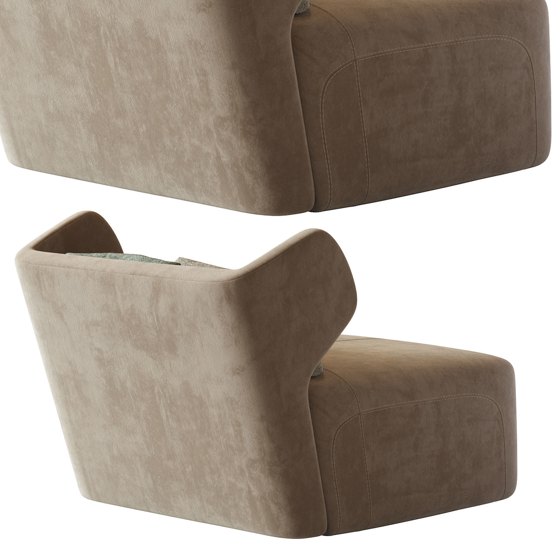 DC 100 Chaise Longue Ceccotti Collezioni 3D model_3