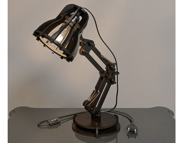 Pixar wooden lamp Free 3D model