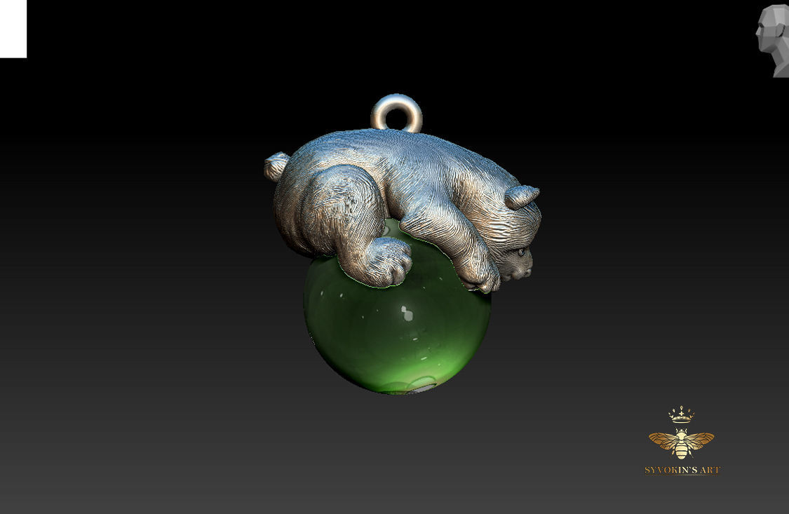 Baby Bear Pendant Little Bear  3D print model 3D print model_2