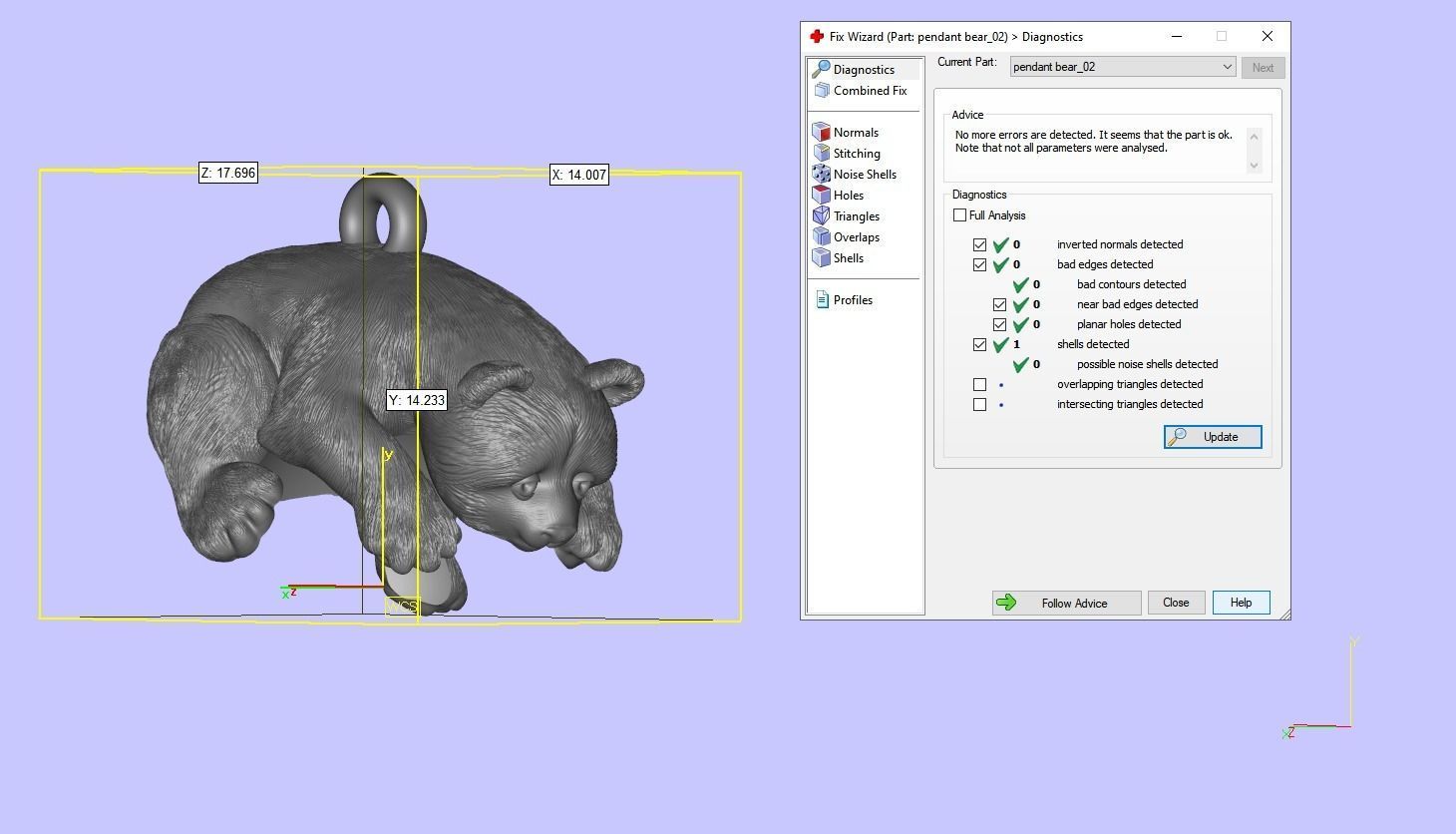 Baby Bear Pendant Little Bear  3D print model 3D print model_4