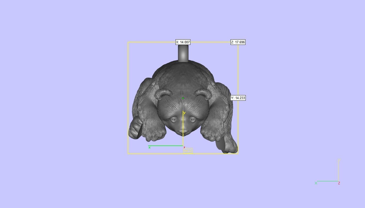 Baby Bear Pendant Little Bear  3D print model 3D print model_6