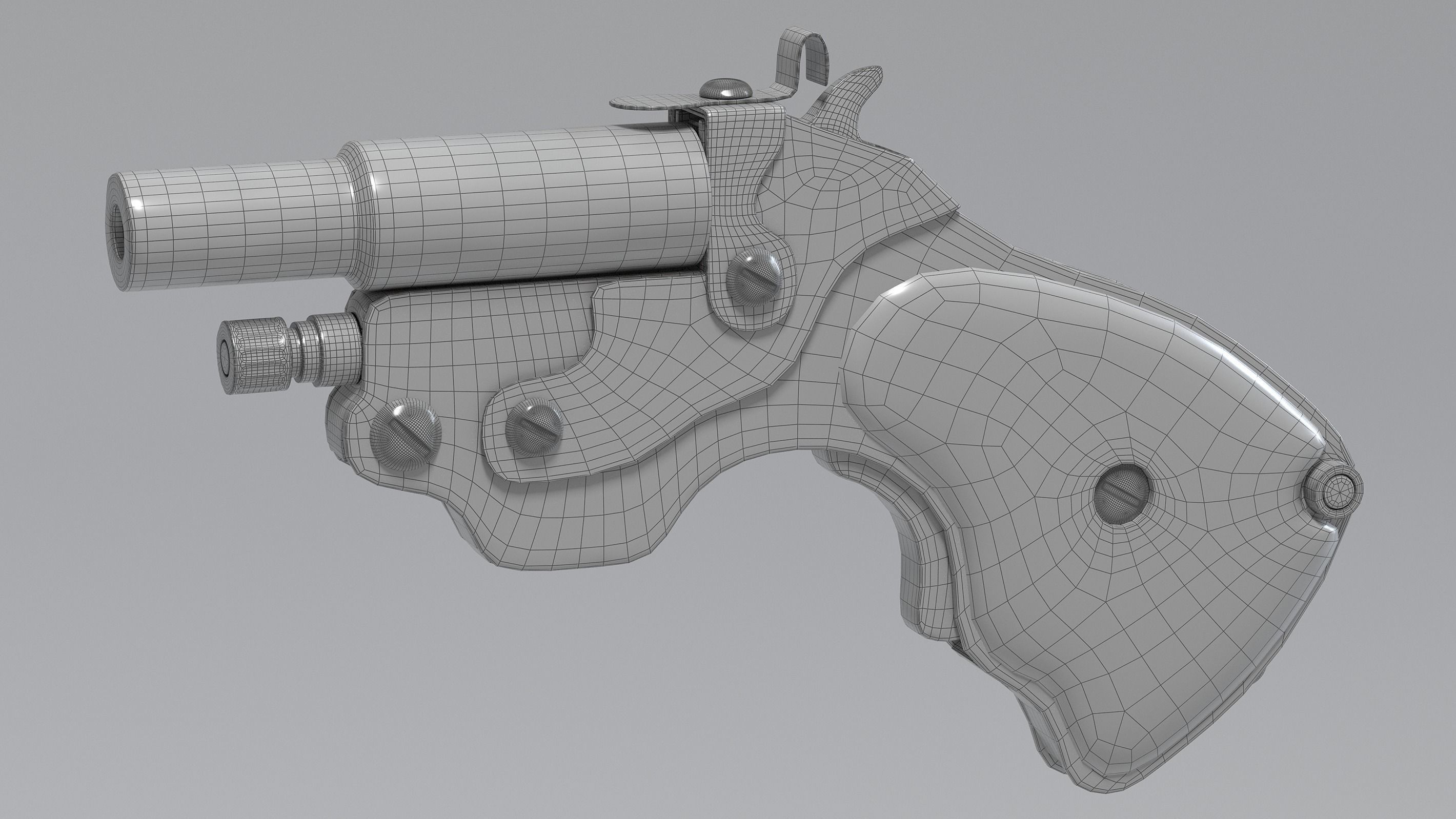 old pocket gun 3D model_3