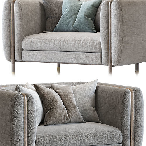 Private Label 2019 Barlow Armchair 3D model 4