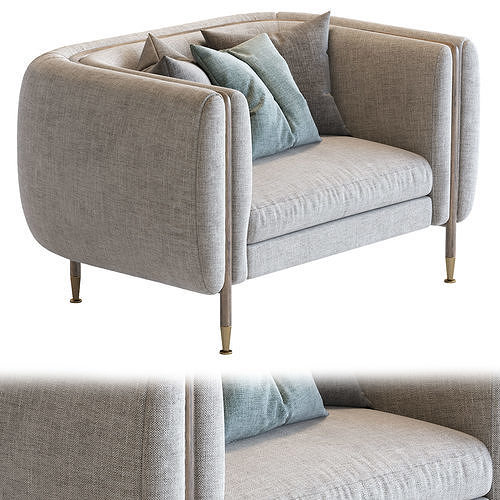 Private Label 2019 Barlow Armchair 3D model 3