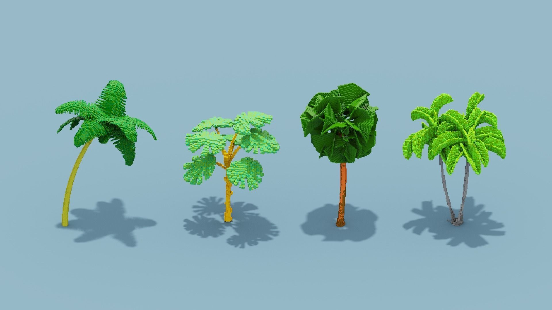 Voxel Plants Collection Low-poly 3D model_2