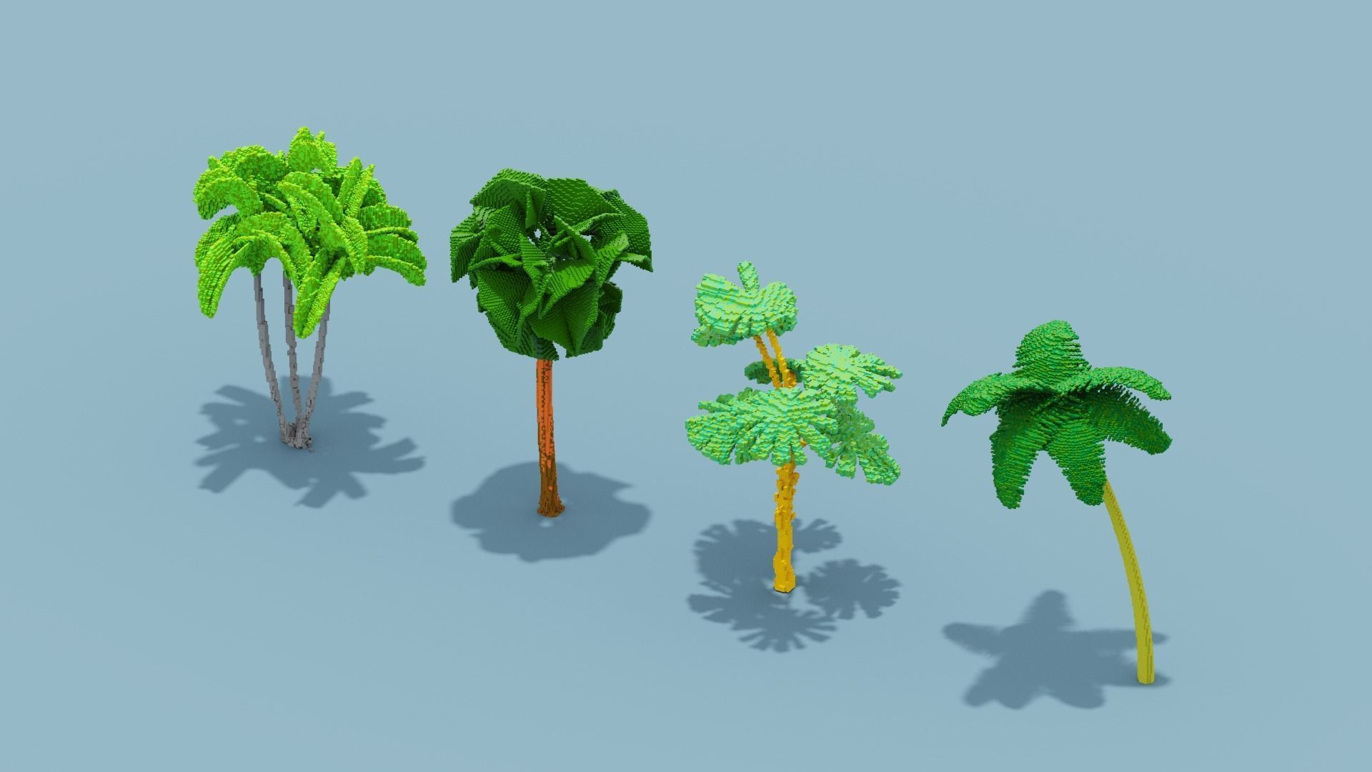 Voxel Plants Collection Low-poly 3D model_24