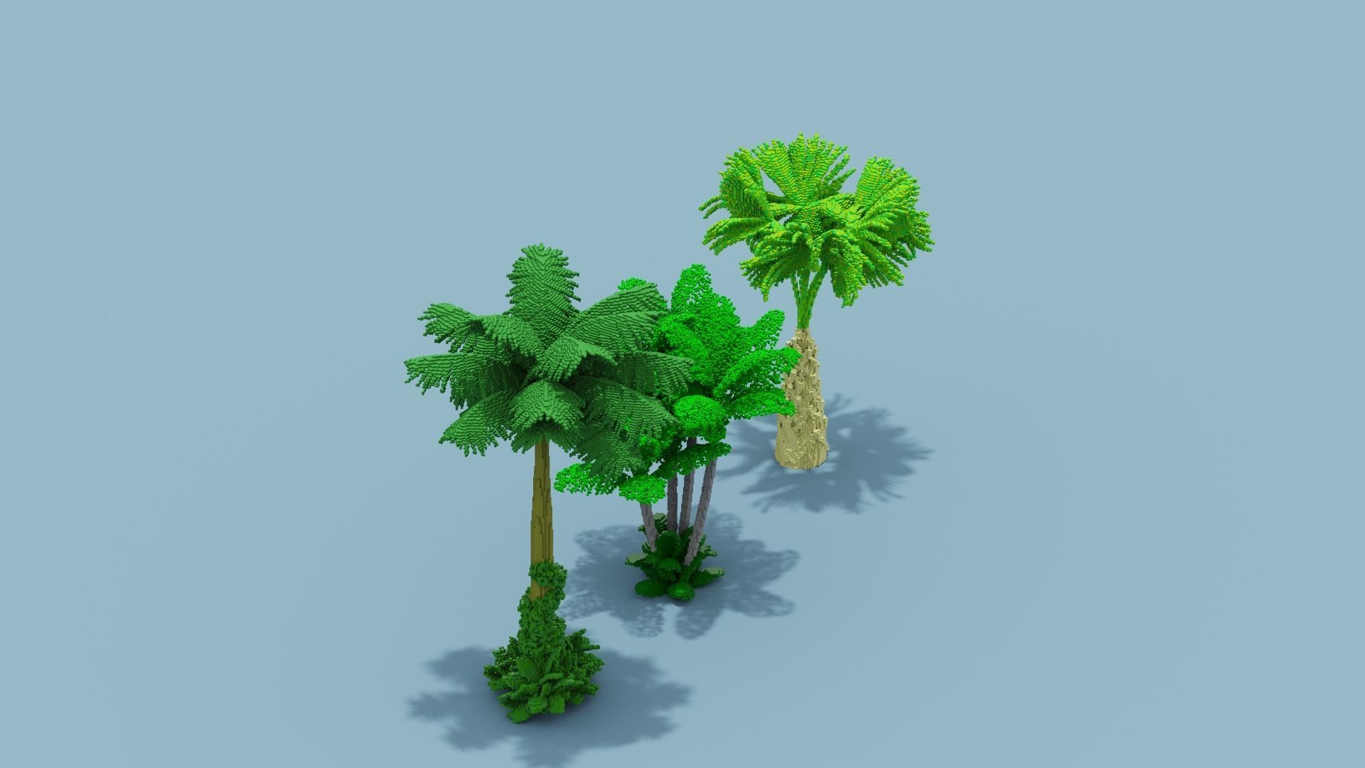 Voxel Plants Collection Low-poly 3D model_32