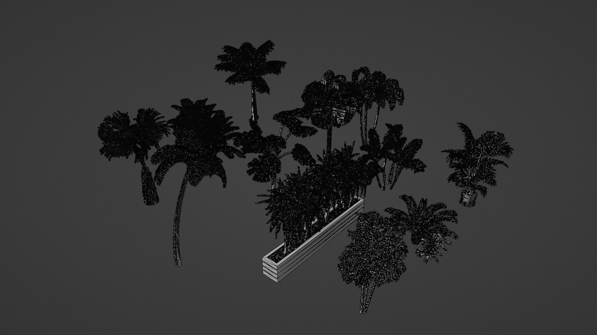 Voxel Plants Collection Low-poly 3D model_13