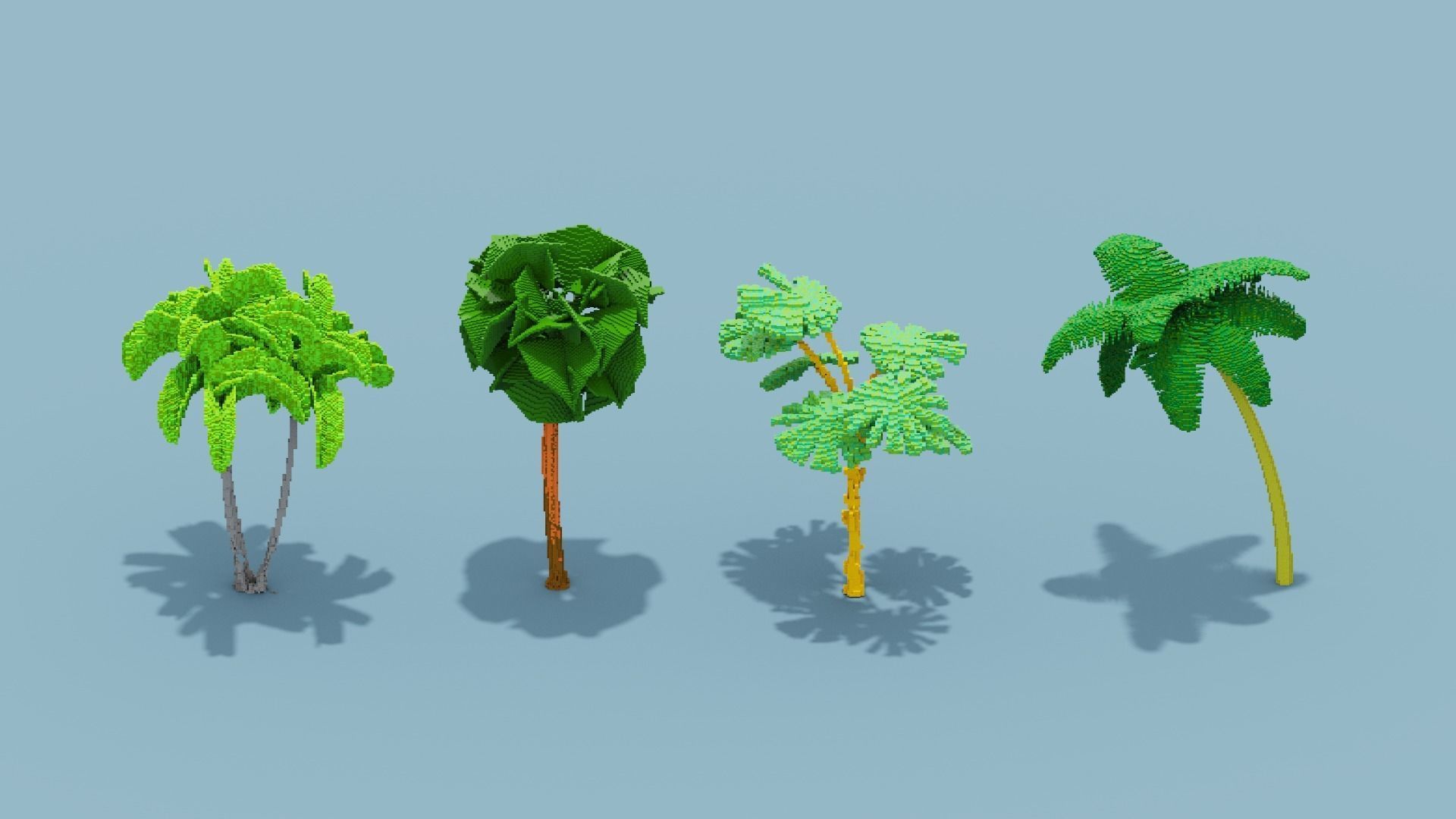 Voxel Plants Collection Low-poly 3D model_25
