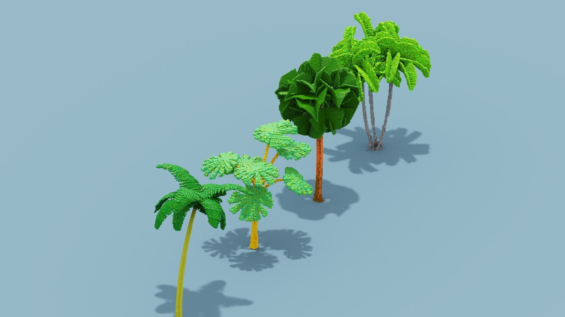 Voxel Plants Collection Low-poly 3D model_27