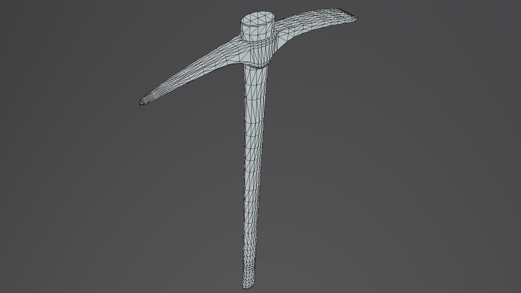 Worn Rusty Pickaxe Low-poly 3D model_5