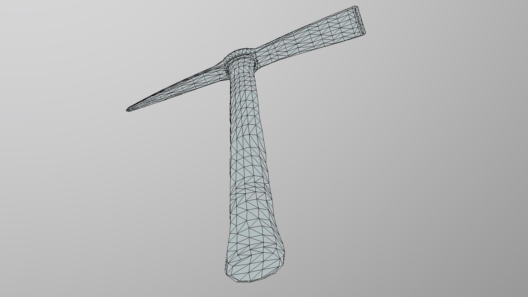 Worn Rusty Pickaxe Low-poly 3D model_6