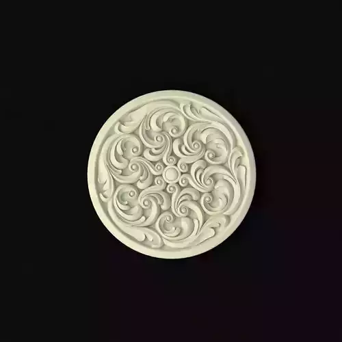 rosette circular ornament