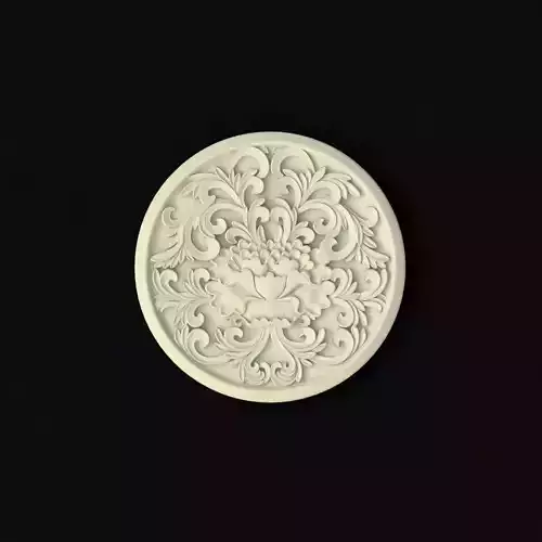 rosette ornate carving