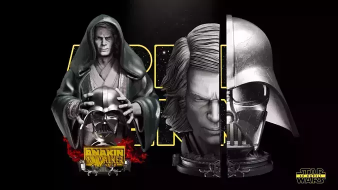 Anakin Skywalker Bust - Tested and Ready for 3D printing