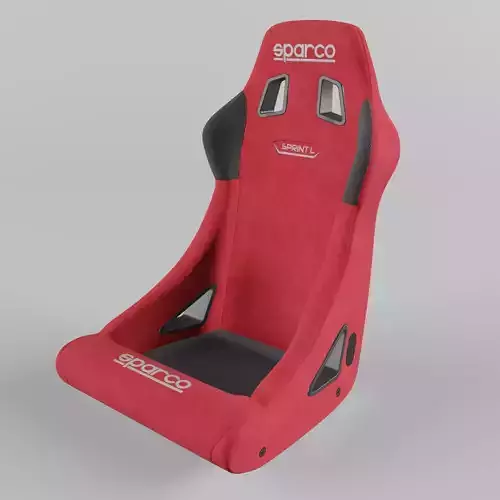 Racing Seat Sparco sprint L Red 3D model