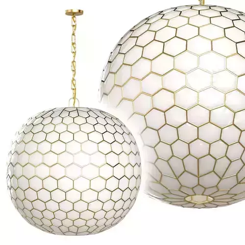 Pendant lamp Capiz Honeycomb