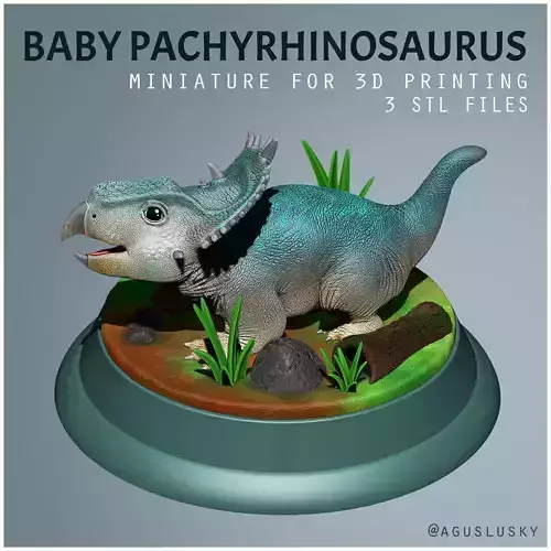 Baby Dinosaur Pachyrhinosaurus for 3D Printing 3D print model
