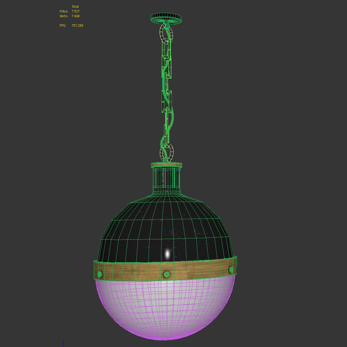 Pendant lamp Whitman 3D model_3