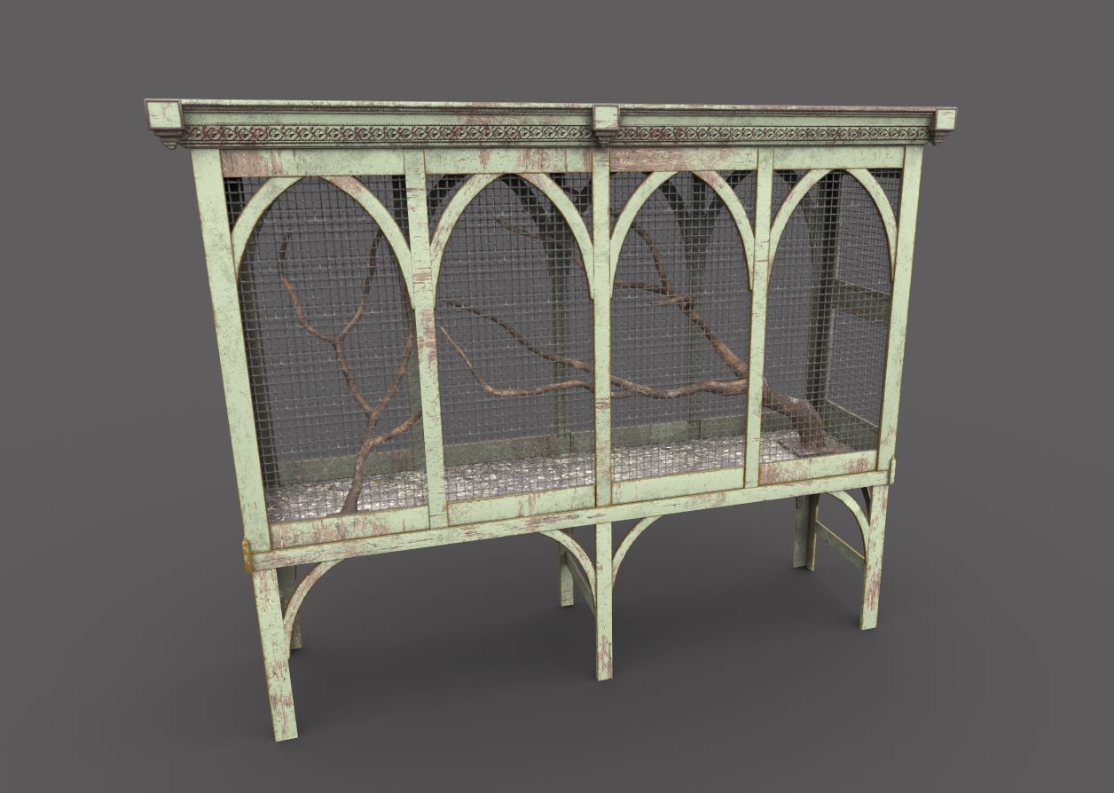 Bird Cage 3D model_3