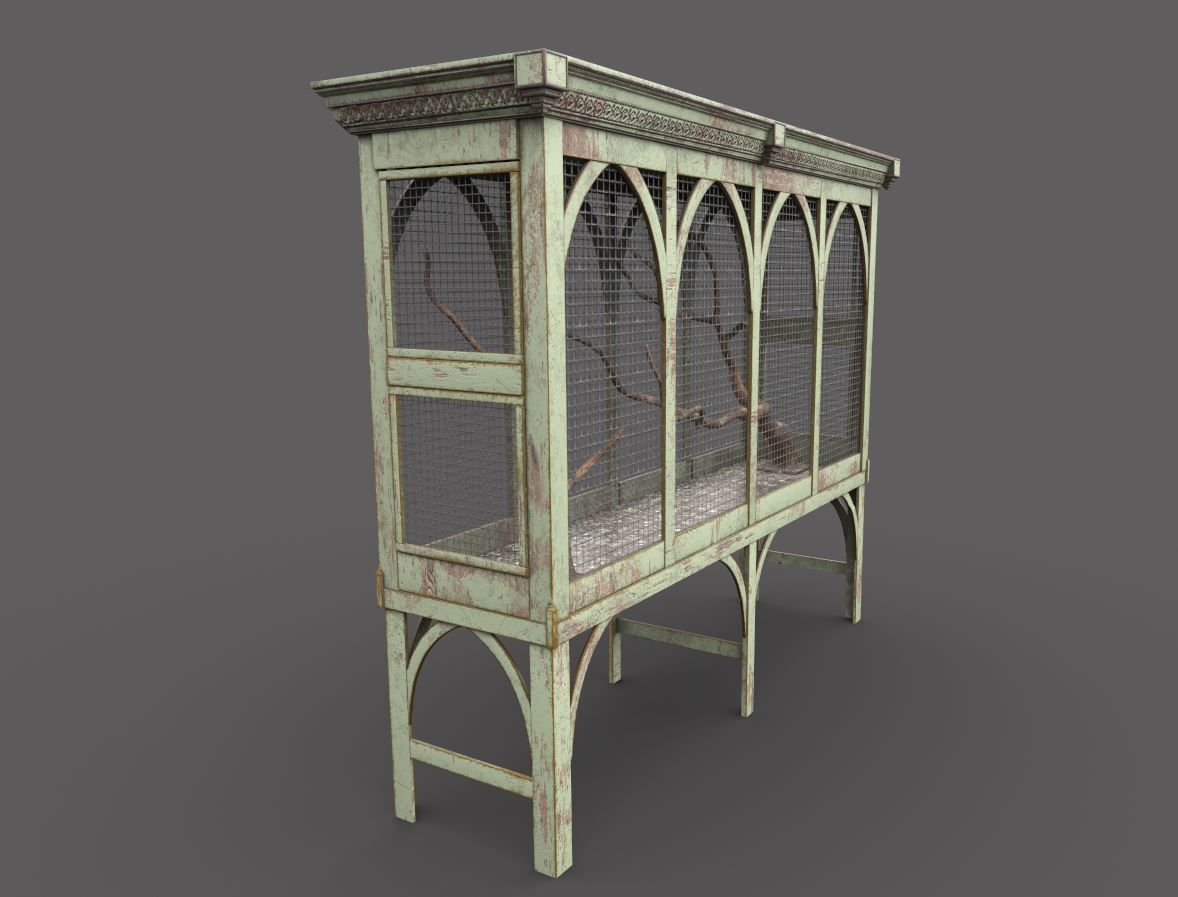Bird Cage 3D model_4