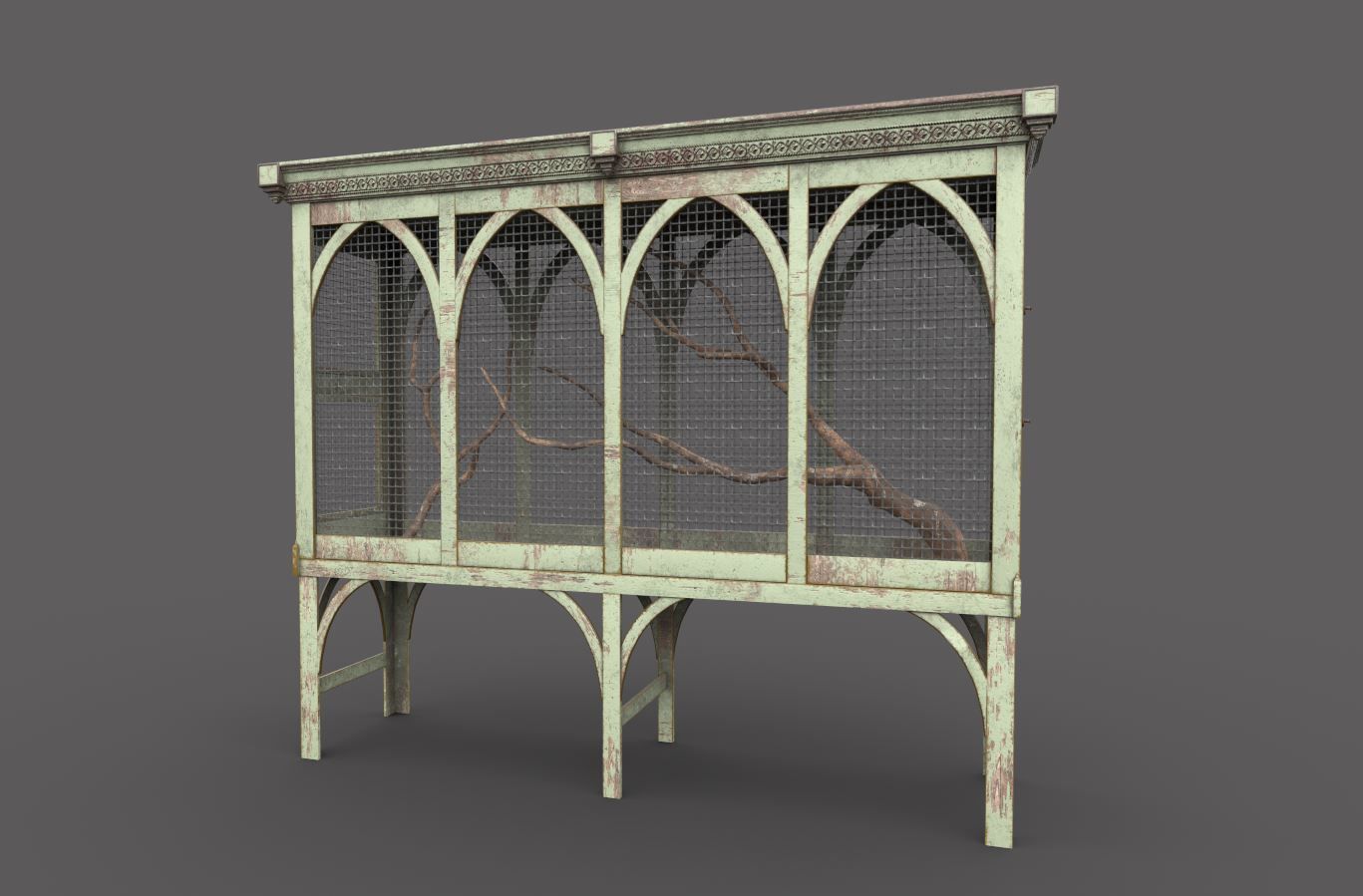 Bird Cage 3D model_2