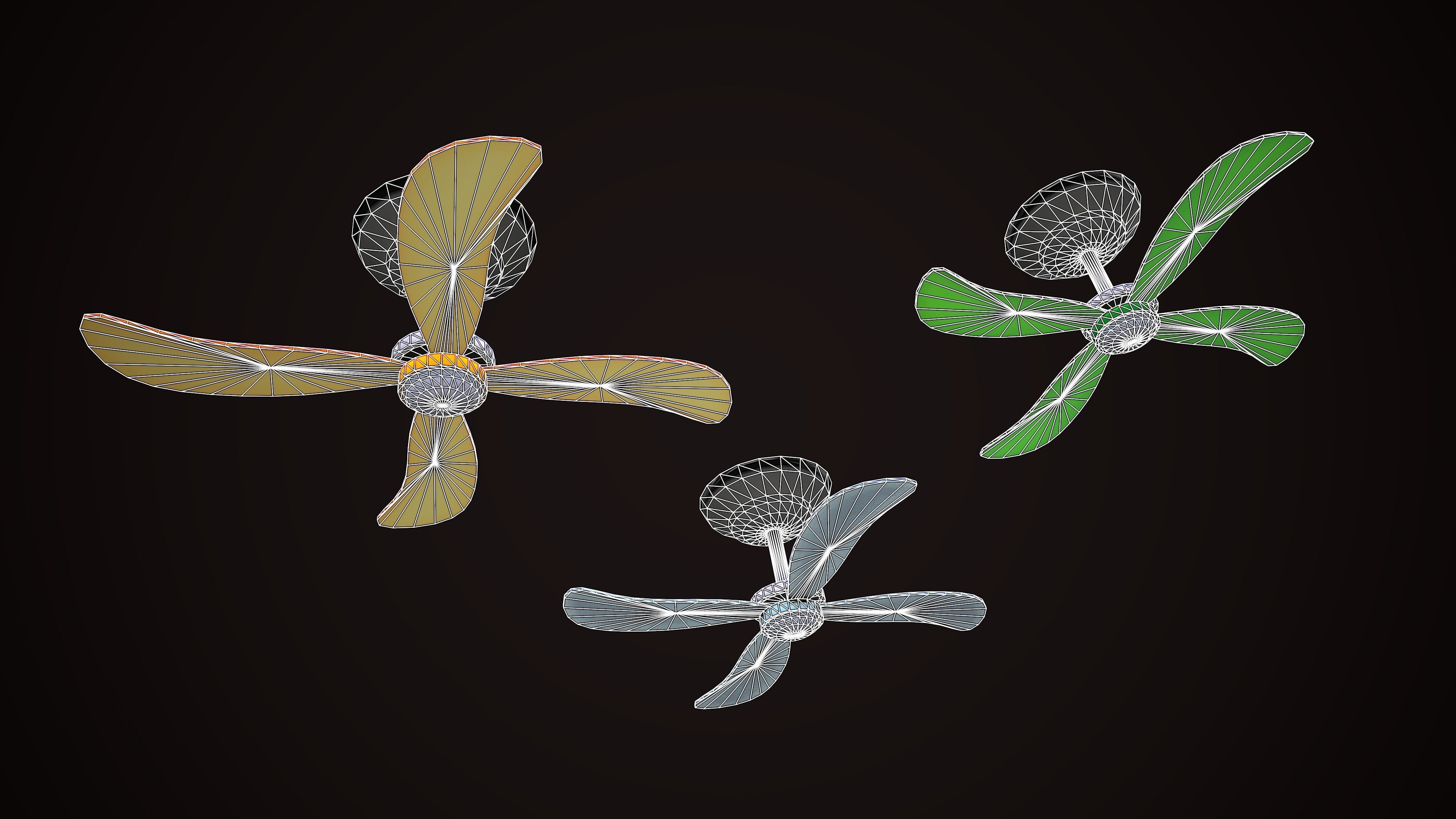 FAN PACK CARTOON STYLIZED Low-poly 3D model_17