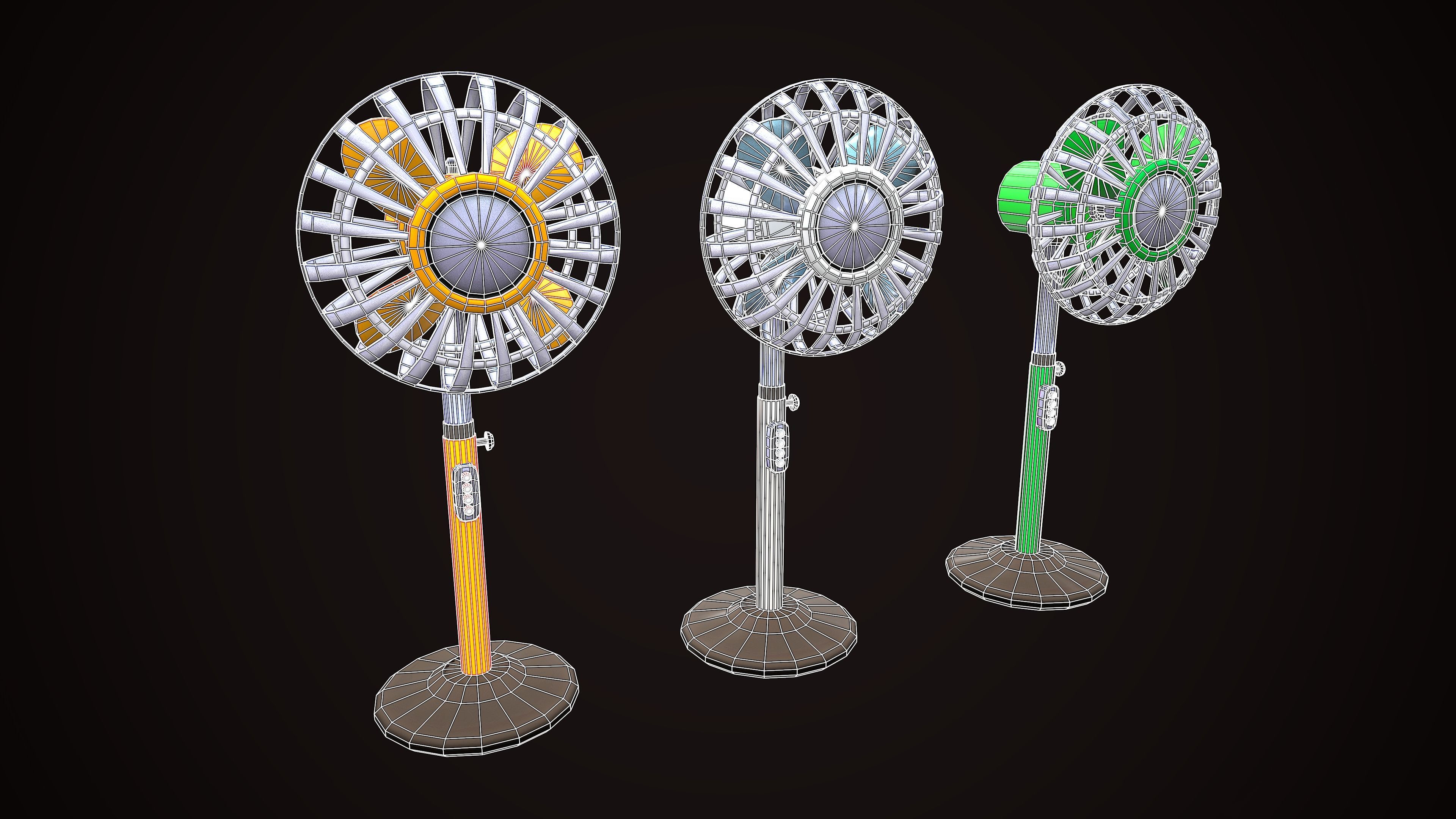 FAN PACK CARTOON STYLIZED Low-poly 3D model_15
